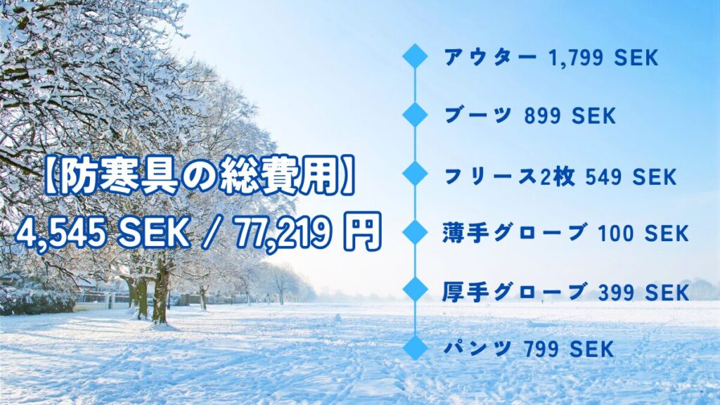 防寒具とその費用