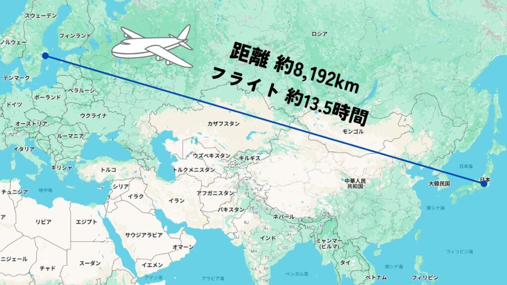 距離と国土面積